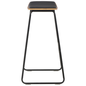 vidaXL Tabourets de bar 2 pcs Similicuir Noir