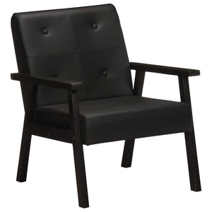 Sessel Schwarz Echtleder