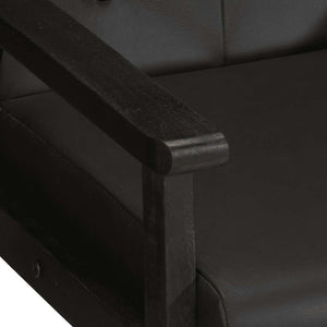 vidaXL Armchair Black Genuine Leather