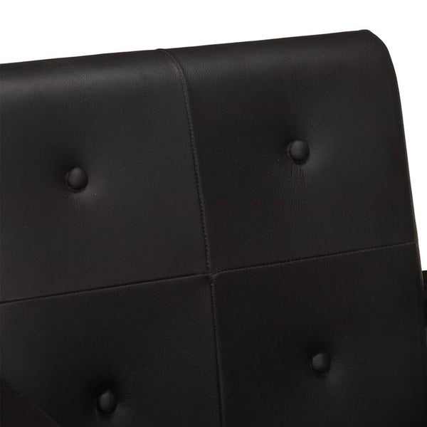 Sessel Schwarz Echtleder