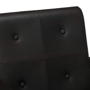 vidaXL Armchair Black Genuine Leather