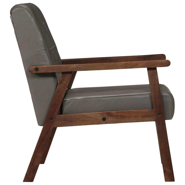vidaXL Fauteuil Gris Cuir Véritable