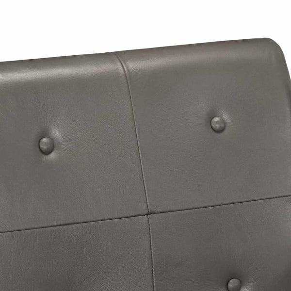 vidaXL Fauteuil Gris Cuir Véritable