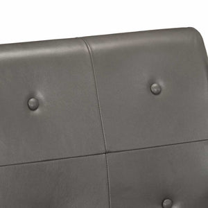 Sessel Grau Echtleder