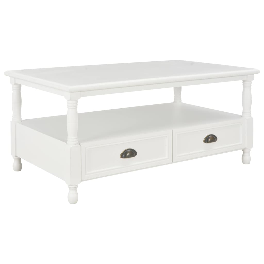 Couchtisch Weiß 100×55×45 cm Holz