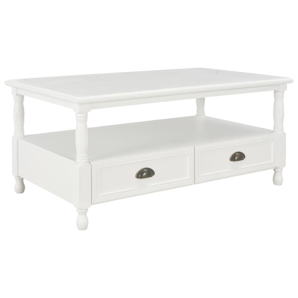 Couchtisch Weiß 100×55×45 cm Holz