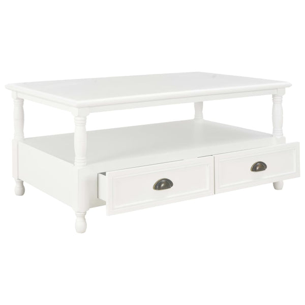 Couchtisch Weiß 100×55×45 cm Holz