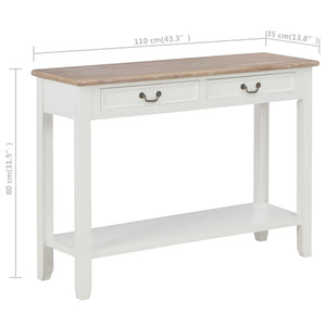 Konsolentisch Weiß 110 x 35 x 80 cm Holz