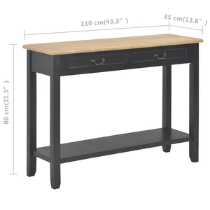 Konsolentisch Schwarz 110 x 35 x 80 cm Holz