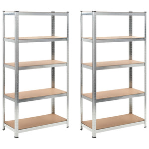 Lagerregale 2 Stk. 90 x 40 x 180 cm MDF