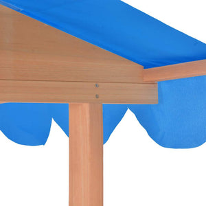 vidaXL Maison de jeux pour enfants avec bac à sable Bois de sapin Bleu UV50