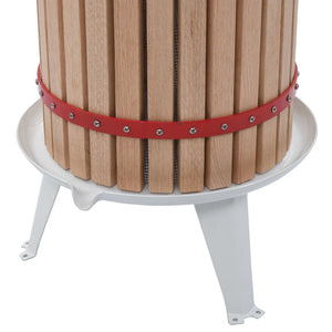 Obst- und Weinpresse mit Stoffbeutel 24 L Eichenholz