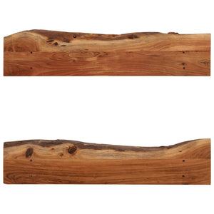 vidaXL Étagères murales 2 pcs 90 x 20 x 18 cm Bois d'acacia massif