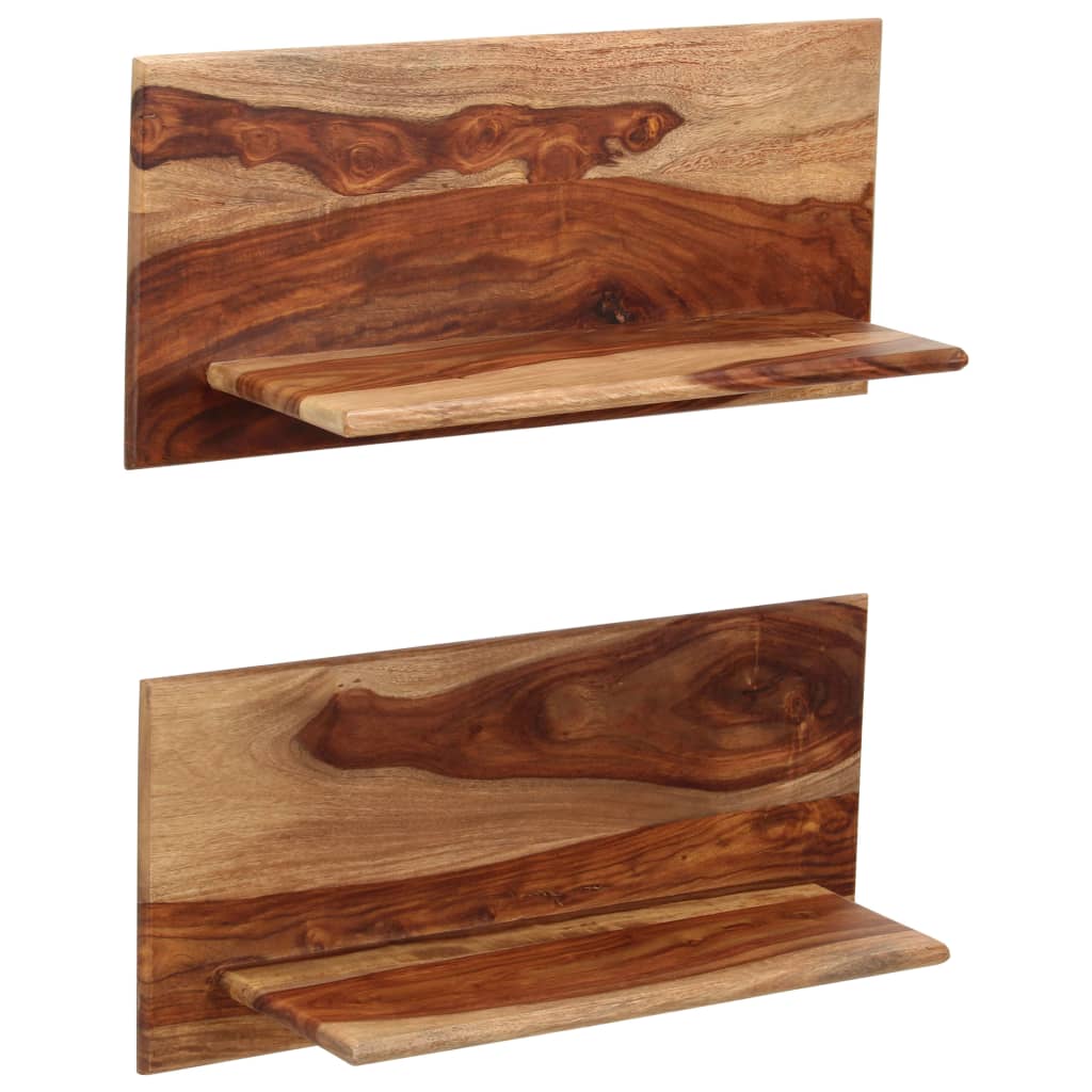 vidaXL Étagères murales 2 pcs 58x26x20 cm bois d'acacia massif