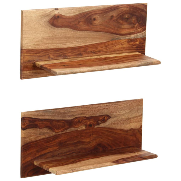 vidaXL Étagères murales 2 pcs 58x26x20 cm bois d'acacia massif