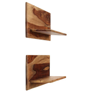 vidaXL Étagères murales 2 pcs 58x26x20 cm bois d'acacia massif
