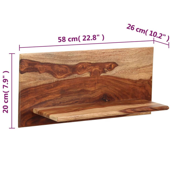 vidaXL Étagères murales 2 pcs 58x26x20 cm bois d'acacia massif