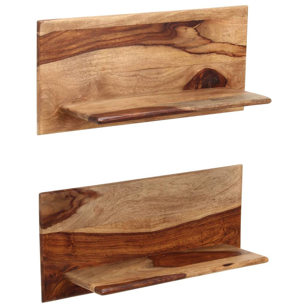vidaXL Étagères murales 2 pcs 58x26x20 cm bois d'acacia massif
