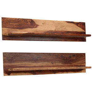 vidaXL Étagères murales 2 pcs 118x26x20 cm Bois d'acacia massif