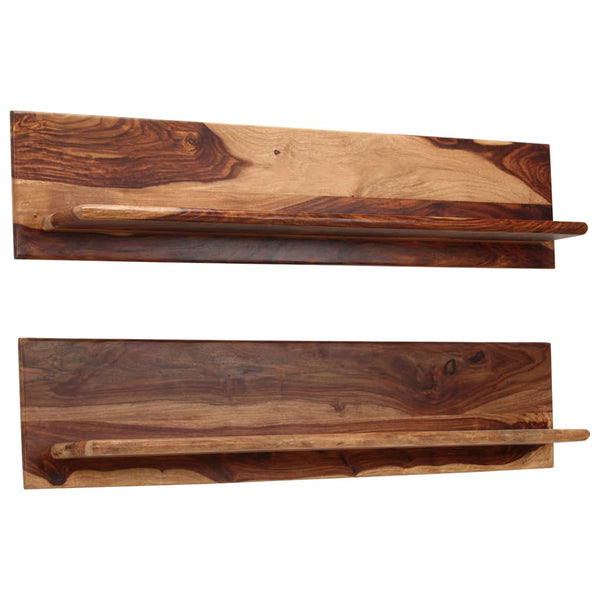 vidaXL Étagères murales 2 pcs 118x26x20 cm Bois d'acacia massif