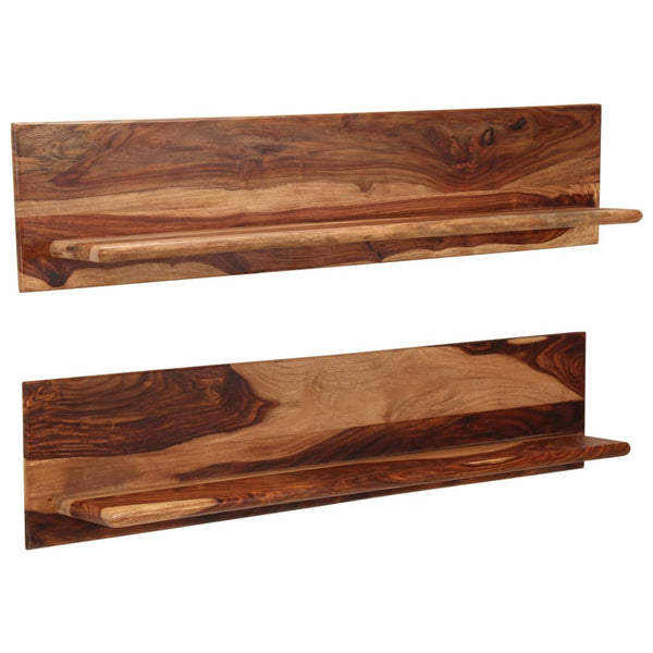Wandregale 2 Stk. 118x26x20 cm Massivholz Akazie