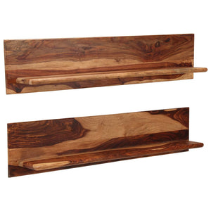 vidaXL Étagères murales 2 pcs 118x26x20 cm Bois d'acacia massif