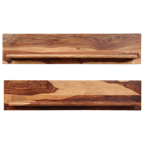 vidaXL Étagères murales 2 pcs 118x26x20 cm Bois d'acacia massif