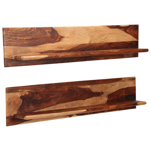 vidaXL Étagères murales 2 pcs 118x26x20 cm Bois d'acacia massif
