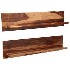 vidaXL Étagères murales 2 pcs 118x26x20 cm Bois d'acacia massif