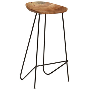 vidaXL Tabourets de bar 2 pcs Bois d'acacia massif