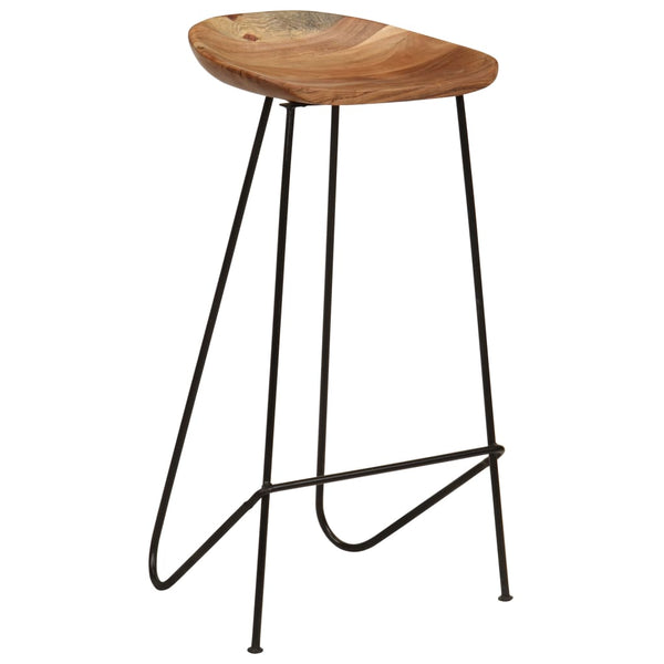 vidaXL Tabourets de bar 2 pcs Bois d'acacia massif