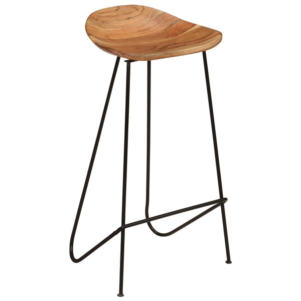 vidaXL Tabourets de bar 2 pcs Bois d'acacia massif
