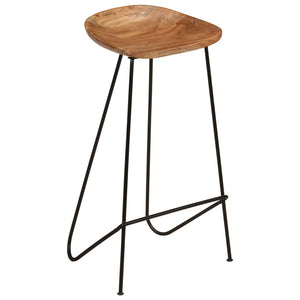 vidaXL Tabourets de bar 2 pcs Bois d'acacia massif