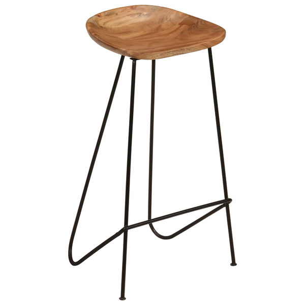 vidaXL Tabourets de bar 2 pcs Bois d'acacia massif