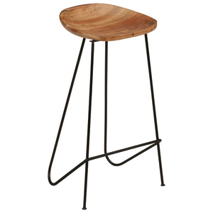 vidaXL Tabourets de bar 2 pcs Bois d'acacia massif