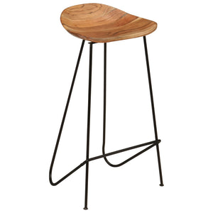 vidaXL Tabourets de bar 2 pcs Bois d'acacia massif