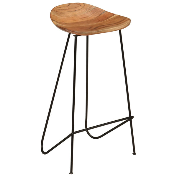 vidaXL Tabourets de bar 2 pcs Bois d'acacia massif