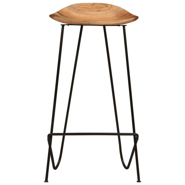 vidaXL Tabourets de bar 2 pcs Bois d'acacia massif