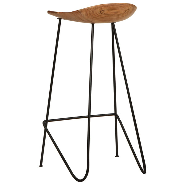 vidaXL Tabourets de bar 2 pcs Bois d'acacia massif