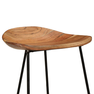 vidaXL Tabourets de bar 2 pcs Bois d'acacia massif