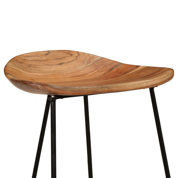 vidaXL Tabourets de bar 2 pcs Bois d'acacia massif