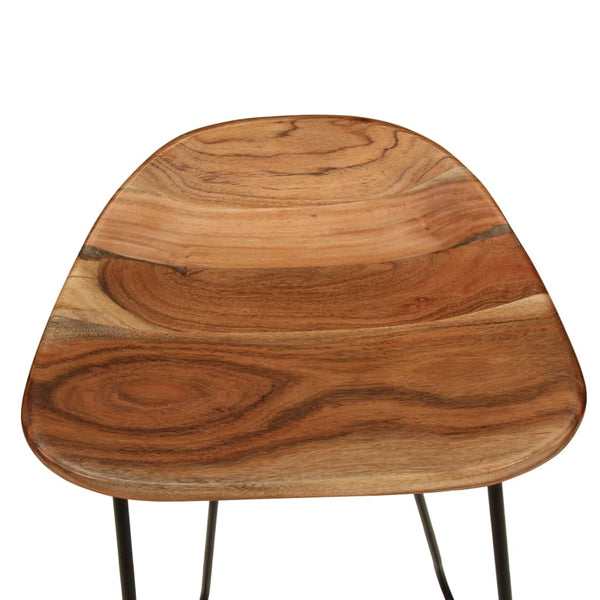 vidaXL Tabourets de bar 2 pcs Bois d'acacia massif