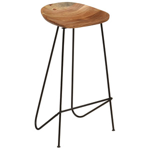 vidaXL Tabourets de bar 2 pcs Bois d'acacia massif