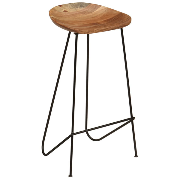 vidaXL Tabourets de bar 2 pcs Bois d'acacia massif