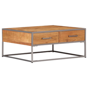 Couchtisch 75x75x35 cm Massivholz Akazie