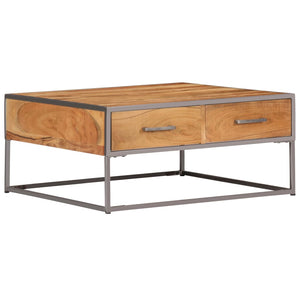Couchtisch 75x75x35 cm Massivholz Akazie