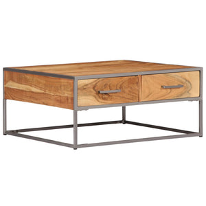 Couchtisch 75x75x35 cm Massivholz Akazie