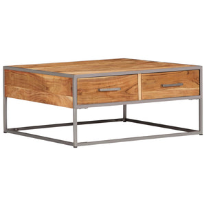 Couchtisch 75x75x35 cm Massivholz Akazie