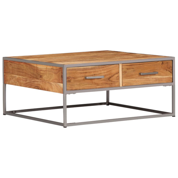 Couchtisch 75x75x35 cm Massivholz Akazie