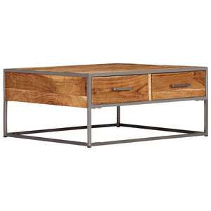 Couchtisch 75x75x35 cm Massivholz Akazie